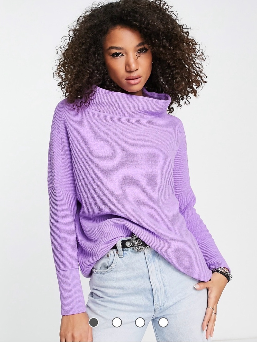Lilac Free People ottoman slouchy tunic